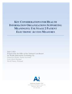 Key Considerations for HIOs Supporting Stage 2 TOC