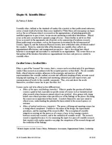 Microsoft Word - Ch 16 Scientific Ethics[removed]doc
