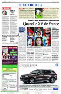 page 2 Dimanche 23 octobreLe Dauphiné Libéré LE FAIT DU JOUR TF1 vise ce matin 12