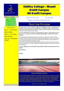 Chifley College– Mount Druitt Campus Mt Druitt Campus Page 1
