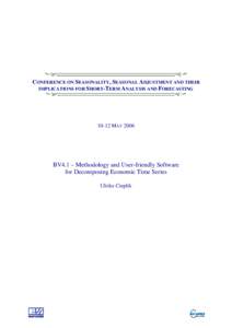 Econometrics / Estimation theory / Parametric statistics / BV4.1 / Linear regression / Seasonal adjustment / Ordinary least squares / Seasonality / Time series / Statistics / Time series analysis / Regression analysis