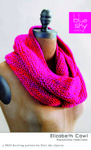 TM  Elizabeth Cowl Worsted Cotton / Multi Cotton a FREE knitting pattern by blue sky alpacas