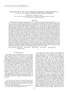 The Astrophysical Journal, 602:776–802, 2004 February 20 # 2004. The American Astronomical Society. All rights reserved. Printed in U.S.A. THE STRUCTURE OF THE LOCAL INTERSTELLAR MEDIUM. II. OBSERVATIONS OF D i, C ii, 