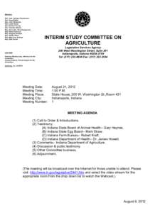 Members Sen. Jean Leising, Chairperson Sen. Greg Walker Sen. John Waterman Sen. Lindel Hume Sen. Richard Young