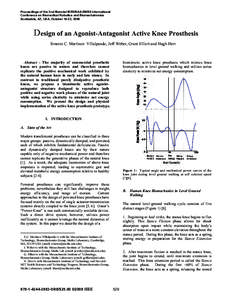 Design of an Agonist-Antagonist Active Knee Prosthesis