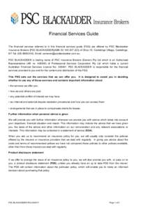 Microsoft Word - PSC BLACKADDER FSG September 2013v1.doc