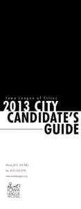 Iowa League of Cities[removed]CITY CANDIDATE’S GUIDE Phone[removed]