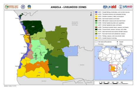 ANGOLA - LIVELIHOOD ZONES Congo ±  AO09