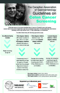 The Canadian Association of Gastroenterology Guidelines on Colon Cancer Screening