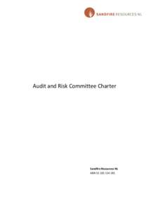 Audit and Risk Committee Charter  Sandfire Resources NL ABN  1.