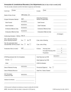 OFM Annexation Certificate Summary