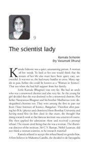 9  The scientist lady