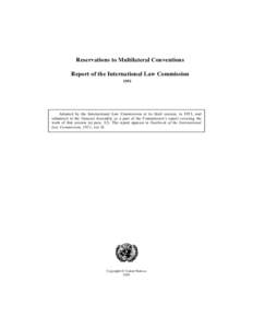 Reservations to Multilateral Conventions