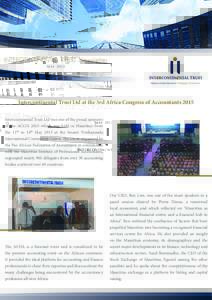 INTERCONTINENTAL TRUST Newsletter M ayImpeccable Service Intelligent Solutions  Intercontinental Trust Ltd at the 3rd Africa Congress of Accountants 2015