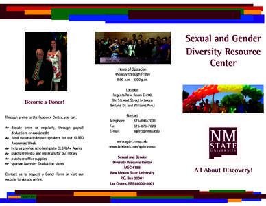 Gender studies / Transgender / Social psychology / Queer / Safe-space / Coming out / Gender / LGBT / Sexual orientation