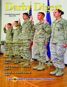 Darby Digest  www.usag.livorno.army.mil Aug. 4, 2011  Congratulations on