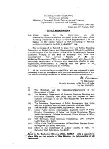 No[removed]Estt.(Res.) Government of India Ministry of Personnel, Public Grievances and Pensions Department of Personnel and Training North Block, New Delhi Dated the 20th August, 2014