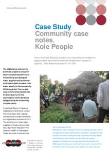 www.co2balance.com  Case Study Community case notes. Kole People