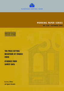 The price setting behaviour of Spanish firms: evidence from survey data