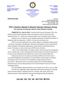 State governments of the United States / Steve Beshear / Kentucky Public Service Commission / Kentucky / Electric Power Research Institute / Electric power