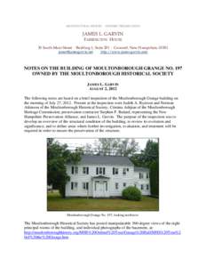 Microsoft Word - Moultonborough Grange Report