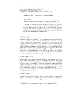 Library and Information Services in Astronomy III ASP Conference Series, Vol. 153, 1998 U. Grothkopf, H. Andernach, S. Stevens-Rayburn, and M. Gomez (eds.)