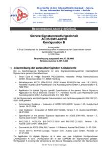 BESCHEINIGUNG NACH §18(5) SIGG