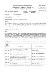 Examination of Estimates of Expenditure[removed]