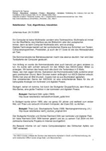 Beitrag für die Tagung: Fiktion - Simulation - Imitation / Fiction - Simulation – Imitation. Rethinking the (Literary) Net and the Conditions of the (Cultural) WebOktober 2009, Wien Kakanien revisited / Film