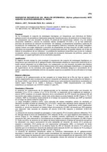 (PO) RESPUESTAS METABÓLICAS DEL MEJILLÓN INTERMAREAL (Mytilus galloprovincialis) ANTE AGENTES DE ESTRÉS-EMERSIÓN VS. ANOXIA Babarro, J.M.F.; Fernández Reiriz, M.J.; Labarta, U. CSIC Instituto de Investigaciones Mari