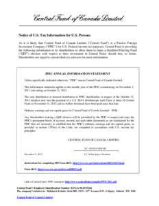 Microsoft Word - CFOC - U S  Tax Letter - PFIC Statement 2012 with EIN Number