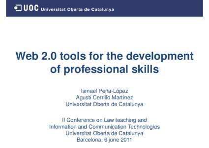 Web 2.0 tools for the development off professional f i l skills kill