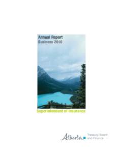 Superintendnet of Insurance Annual Report 2010