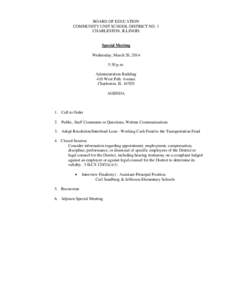Microsoft Word - March[removed]Special Meeting Agenda.doc