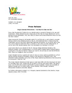 April 28, 2011 For Immediate Release Contact: A.C. Burgess[removed]Press Release