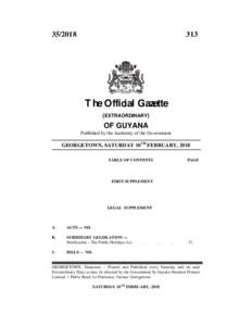 The Official Gazette (EXTRAORDINARY)