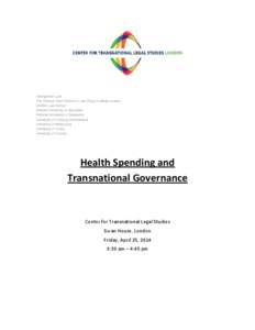 International relations / Health economics / Global governance / Flight Design CTSW / Health care / Non-governmental organization / Public health / ESADE / Health / Center for Transnational Legal Studies / Health policy