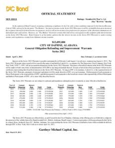 EXCERPTS FROM THE MINUTES OF A REGULAR MEETING OF THE CITY COUNCIL OF THE CITY OF DAPHNE, ALABAMA HELD ON APRIL 2, 2012