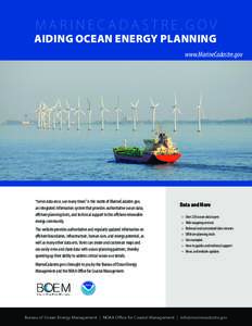 MARINECADASTRE.GOV AIDS OCEAN ENERGY PLANNING