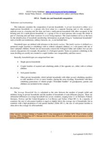 OECD Family Database www.oecd.org/social/family/database OECD - Social Policy Division - Directorate of Employment, Labour and Social Affairs SF1.1: Family size and household composition Definitions and methodology This 