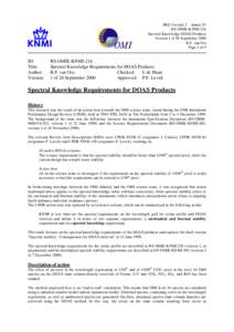 SRD Version 2 Annex IV RS-OMIE-KNMI-216 Spectral Knowledge DOAS Products Version 1 of 28 September 2000 R.F. van Oss Page 1 of 9