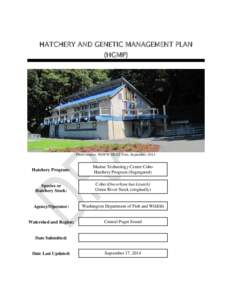 HATCHERY AND GENETIC MANAGEMENT PLAN