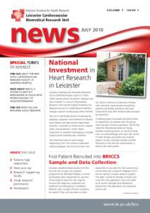 National Institute for Health Research  VOLUME 1 · ISSUE 1 Leicester Cardiovascular Biomedical Research Unit