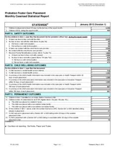 FC 23 - Probation Foster Care Placement Monthly Caseload Statistical Report Jan13