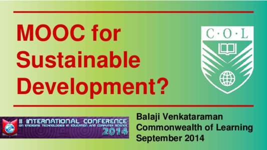 MOOC for Sustainable Development?