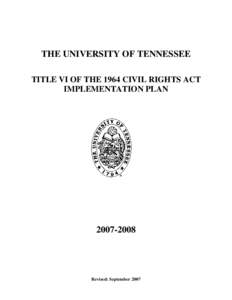 TITLE VI OF THE 1964 CIVIL RIGHTS ACT IMPLEMENTATION PLAN