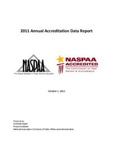 Microsoft Word[removed]NASPAA Annual Accreditation Data Report 2011_Stacy Edits