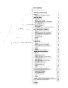 Table of Contents  2008–2009 Academic Calendar 2