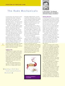 STRUCTURE OF PROTEINS & DNA  The Rude Mechanicals 22