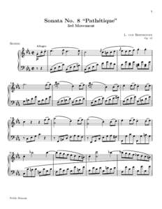 1  Sonata No. 8 “Path´ etique” 3rd Movement L. van Beethoven